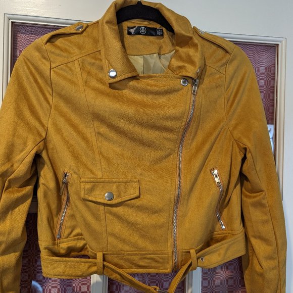 Missguided Belted Fabric Motorcycle Jacket - Picture 1 of 3